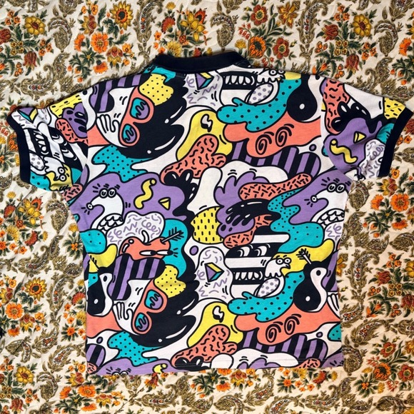 Steve Harrington Staple Pigeon Graphic Short‎ Sleeve Polo Shirt Men's L - Picture 4 of 4